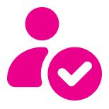 Pink collaboration icon